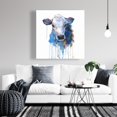 thumbnail image 2 of jersey Aquarelle Vache - Toile 36"x36 Pouces - Impression sur Demande, 2 of 5