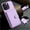 Purple, variant on FOXDOCK Case for iPhone 13 pro RFID-Blocking Card Holder - Stylish Button Closure Design