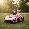 thumbnail image 4 of KidsVIP 24V Lamborghini Sian 2-Seater 4X4 Ride-On Car W/ Rubber Wheels, Leather Seats, Music & Remote, 4 of 9
