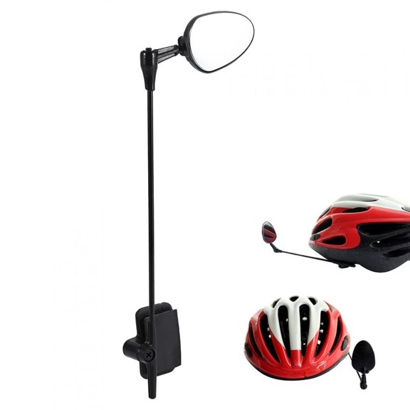 Fugacal Bike Safety Rearview,Durable ABS Helmet Rear View Mirror Safety Mountain Road Bike Adjustable Mirror With Clear View, Bicycle Mirror
