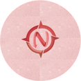 thumbnail image 1 of Ahgly Company Tapis Rond Lavable en Machine Intérieur Transitionnel Rouge Pastel Rose, 5 Pieds Rond, 1 of 7