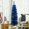 thumbnail image 2 of HOMCOM Pencil Artificial Christmas Tree, Pencil Xmas Tree, Deep Blue, 2 of 10