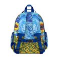 thumbnail image 2 of Boho Sunflower Print School Backpack for Student Lightweight Adjustable Padded Straps Chest Strap Durable Water-resistant Bookbag for Daily Use, 2 of 6