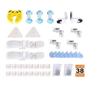 38pcs Child Safety Locks Baby Safety Locks Easy Installation for Cabinets Drawers Fridges