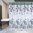 thumbnail image 4 of Shower Curtain,Leaves Pattern Shower Bath Bathroom Curtain Hanging Hooks Waterproof Shower Curtain Unbeatable Value, 4 of 14