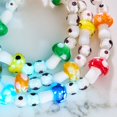 thumbnail image 4 of Bracelet Champignon en Argent Sterling Rainbow /.925 / Verre Feu Volant de Luxe, 4 of 8
