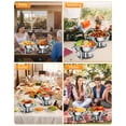 thumbnail image 3 of BeesClover Plat Anti-Frottement pour Buffet, Ensemble de 5 Qt de Plats Ronds Anti-Frottement pour Buffet avec Porte-Couvercle, Réchauds et Réchauds Alimentaires en Acier Inoxydable avec Cuillère et Pinces pour Fêtes, Mariages, 3 of 8