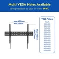 thumbnail image 4 of onn. 50 in.–86 in./127 cm–218.44 cm Tilting TV Wall Mount, UL Listed, 4 of 12
