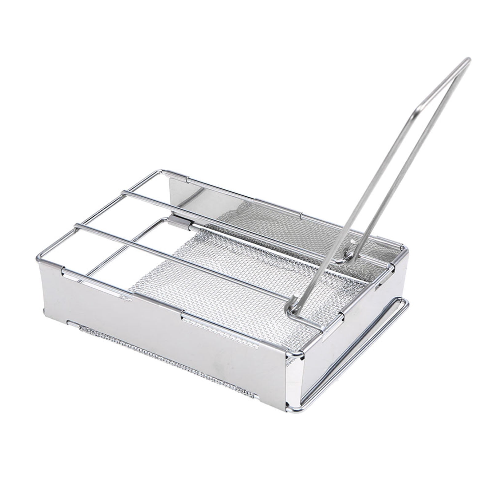 Amdohai Foldable 4-Slice Toaster Plate, Stainless Steel with Mesh Net, Portable for Outdoor Camping