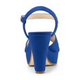 thumbnail image 2 of BLISSFUL STEP Women's Strap Platform Chunky Heel Slingback Sandals, 2 of 7