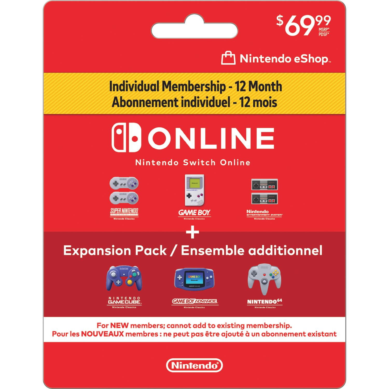 Nintendo Switch Online + Expansion Pack Individual Membership