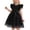 Noir, variante sur JDQJBZ Robe Sans Manches pour Filles Robe de Fête Tutu en Maille de Couleur Unie Ourlet à Volants