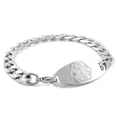 thumbnail image 1 of MedicEngraved Bracelet à Maillons Gourmette 9 mm en Acier Inoxydable 316L Chirurgical avec Étiquette Médicale Embossée - Gravure Médicale Incluse, 1 of 1