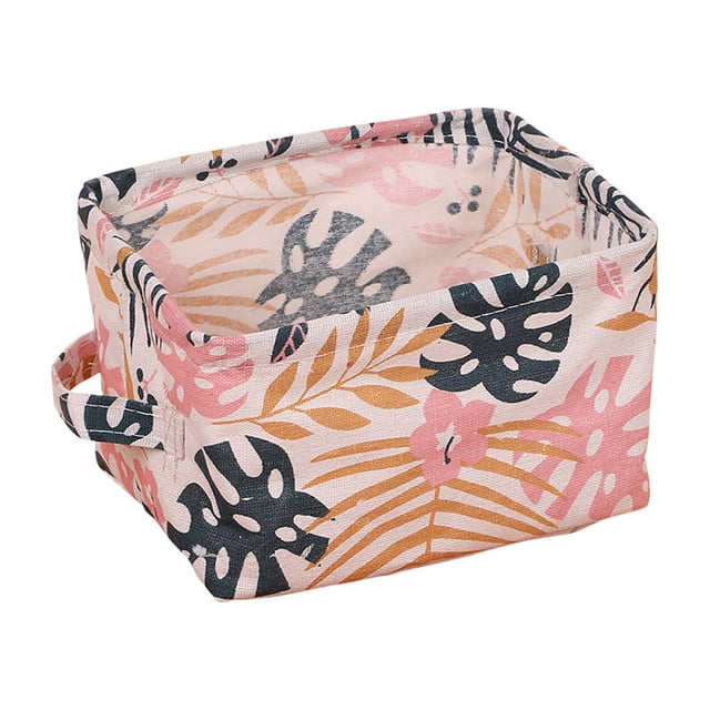 Yhmxh Closet Organizers and Storage Cotton And Linen Fabric Storage Box Storage Basket Portable Storage Basket Desktop Sundries Cosmetic Storage Box Storage Basket