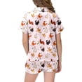 thumbnail image 3 of MIASHUI Pyjama 2 Pcs pour Filles Motif Animal Poulet à Boutons Pyjama pour Garçons, Rose Pâle, 8-9 Ans, 3 of 4