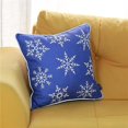 thumbnail image 1 of Set de 4 Flocons de Neige de Noël 18" Coussin en Bleu, 1 of 3