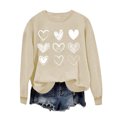 thumbnail image 2 of Yuyuzo Chandails en Molleton pour Femmes Décontractés Saint-Valentin Manches Longues Col Rond Ample Ajusté Mince Chandail Tops, 2 of 5