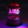 thumbnail image 4 of Mistaha Mini Carrousel Boîte à Musique à Remontoir Boîte à Musique Colorée à DEL Merry-go-round Cadeau pour Petite Amie Enfants, 4 of 8