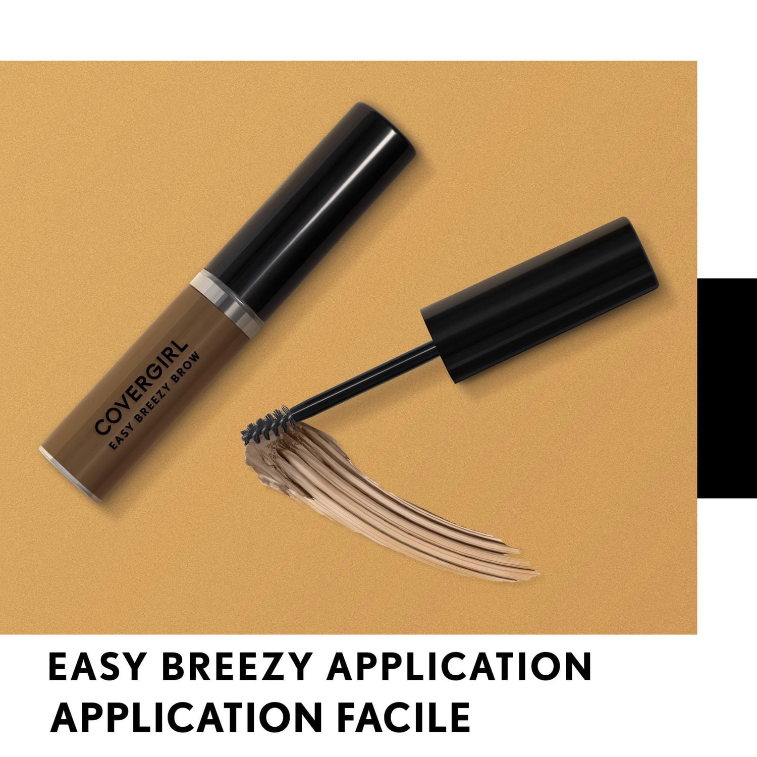 COVERGIRL Gel volumisant pour sourcils Easy Breezy Brow, tenue des sourcils pendant 24h, infusé d'huile d'argan et de biotine, 100% Sans Cruauté