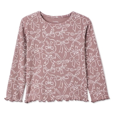T-shirt à manches longues en tricot côtelé George pour petites filles