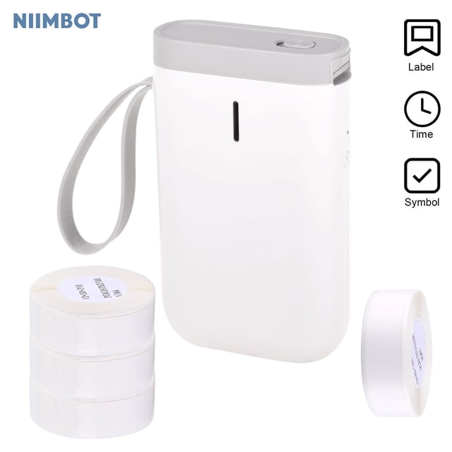 Niimbot Label Maker Portable Thermal Label Printer Handheld Name Price Sticker Printer Pocket Size BT Wireless Connection with APP 4 Rolls of Thermal Paper for Home Office Supermarket Store