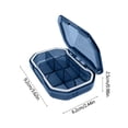 thumbnail image 3 of HOARBOEG Sturdy Waterproof Travel Size Tablet Box 6 Compartments Small Pharmaceutical Or Small Jewelry Mini Container Gray Blue Green, 3 of 6