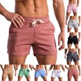 thumbnail image 1 of cllios Men's 5 Inch Inseam Workout Shorts Athletic Gym Shorts Bodybuilding Short Shorts Casual Running Shorts, 1 of 8