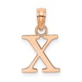 thumbnail image 1 of Diamond2Deal 14K Pendentif Lettre X en Or Rose pour Femmes, 1 of 5