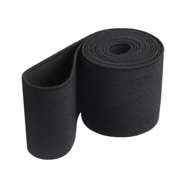 veasfak 1 Roll High Elasticity Flat Elastic Band Stretch Webbing 1.5 Inch Wide Black