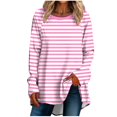 thumbnail image 1 of Birdeem Hauts pour Femmes Décontractés Été Manches 3/4 Femmes Décontractées Manches Longues Col Rond Hauts Blouse Ample Imprimé Graphique Chemise Hauts et Blouses Été, 1 of 5