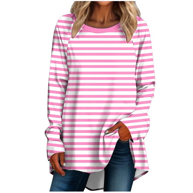 Birdeem Hauts pour Femmes Décontractés Été Manches 3/4 Femmes Décontractées Manches Longues Col Rond Hauts Blouse Ample Imprimé Graphique Chemise Hauts et Blouses Été