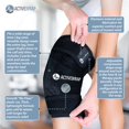 thumbnail image 2 of ActiveWrap - Knee Ice Pack Wrap with Compression, 2 Reusable Gel Heat & Cold Packs for Knee Pain, Sore Legs & Shin Splints. Flexible Cold Wrap for Injury and Swellin, 2 of 9