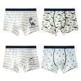 thumbnail image 1 of MIASHUI Boys Cotton Boxer Briefs Comfortable Underwear Cute Cartoon Underpants 4 Pack,130, 1 of 2