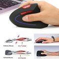 thumbnail image 3 of Ergonomic Mouse High Precision Optical Vertical Mouse Adjustable DPI Wireless Computer Mouse black, 3 of 5