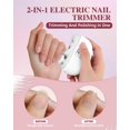 thumbnail image 4 of WJCA 2025 Upgraded Electric Nail Trimmer, 2-Speed Automatic Filer with LED Light & Storage Case, USB Rechargeable for All Ages, White., 4 of 6