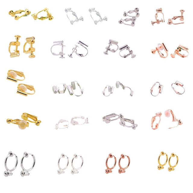 10pcs Ear Clip Converters Earring Accessories Handmade Fashionable Handheld Findings Turn Any Post Studs Into Clip-On Earrings Type1