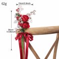 thumbnail image 1 of (Rouge Vin) Chaise de simulation de Mariage de Style Occidental Fleur Arrière, 1 of 11