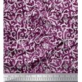 thumbnail image 1 of Soimoi Rayon Fabric Leaves,Bird & Rose Flower Decor Fabric Printed Yard 56 Inch Wide, 1 of 3