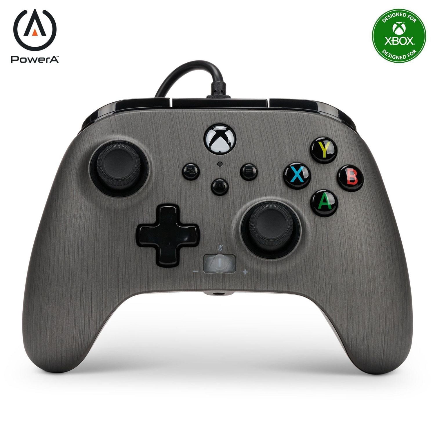 Manette filaire améliorée PowerA pour Xbox Series X|S - Brushed Gunmetal