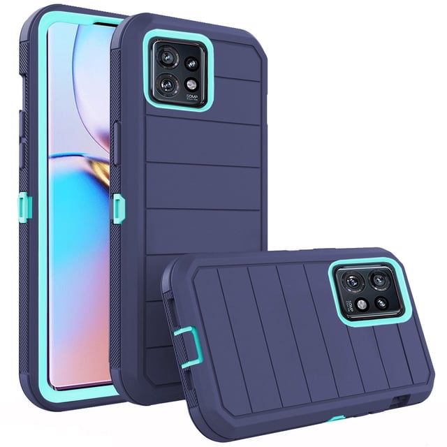 Asuwish Compatible with Motorola Edge+ Plus 2023/Edge 40 Pro 5G/Moto X40 Phone Case Hybrid Rugged Shockproof Hard Protective Drop Proof Full Body Heavy Duty Mobile Cell Cover for X + Women Men Blue