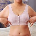 thumbnail image 4 of Timegard Wireless Bras for Women Plus Size Breathable Comfort Front Closure Button Bras with Support, 4 of 7