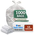 thumbnail image 1 of Reli. SuperValue 13 Gallon Trash Bags | 1000 Count Bulk | Tall Kitchen | Can Liners | Clear Multi-Use Garbage Bags, 1 of 8