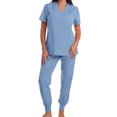 thumbnail image 2 of Scrubs for Women V Neck Short Sleeve Workwear Set Doctors Nurses, 2 of 3