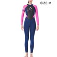 thumbnail image 3 of Maillot de Bain 3 mm Multicolore Col Rond une-Pièce Élastique Ajustable Manches Longues Ensemble de Plongée en Apnée Élastique Ajustable Maillot de Bain Vêtements Tenue de Bain Rose m, 3 of 7