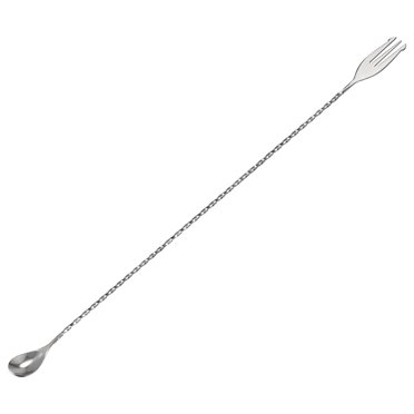 Unique Bargains Bar Mixing Spoon, Stainless Steel Cocktail Spoon 16 Inch Spiral Pattern for Bartender or Home Use  Silver