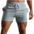 thumbnail image 1 of Mens Shorts Mens Stripe Printed Casual Drawstring Pockets Elastic Sports Shorts, 1 of 9