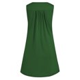 thumbnail image 3 of Innerwin Mini Dress Button Women Sundress Beach Solid Baggy Bohemian Green L, 3 of 4