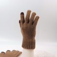 thumbnail image 1 of Yellow Gloves Mittens Winter Mens Warm and Thick Cold Proof Solid Color Screen Gloves, 1 of 1