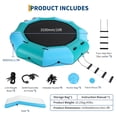 thumbnail image 4 of Inflatable Water Trampoline, 10FT 15FT, Floating Water Trampoline for Adults for Lake Pool Ocean, w/ 4-Step Rope Ladder/Mooring Ropes/Infatable Nozzles/Reversible Air Pump/Anchor Bags, 4 of 7