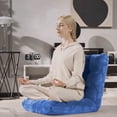 thumbnail image 3 of Costway Chaise de Sol Réglable à 14 Positions, Chaise de Jeu Paresseuse Pliante, Sofa Coussiné, Neuf, Bleu, 3 of 10